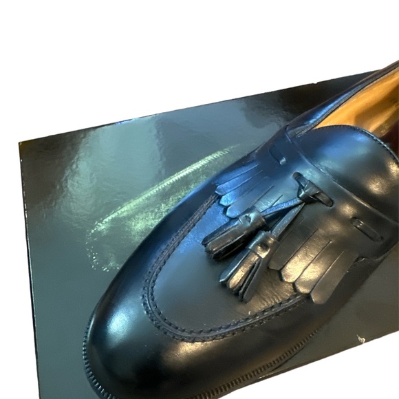 NIB! ALFREDO LEATHER TASSEL SLIP ON LOAFER - BLACK - Picture 7 of 11